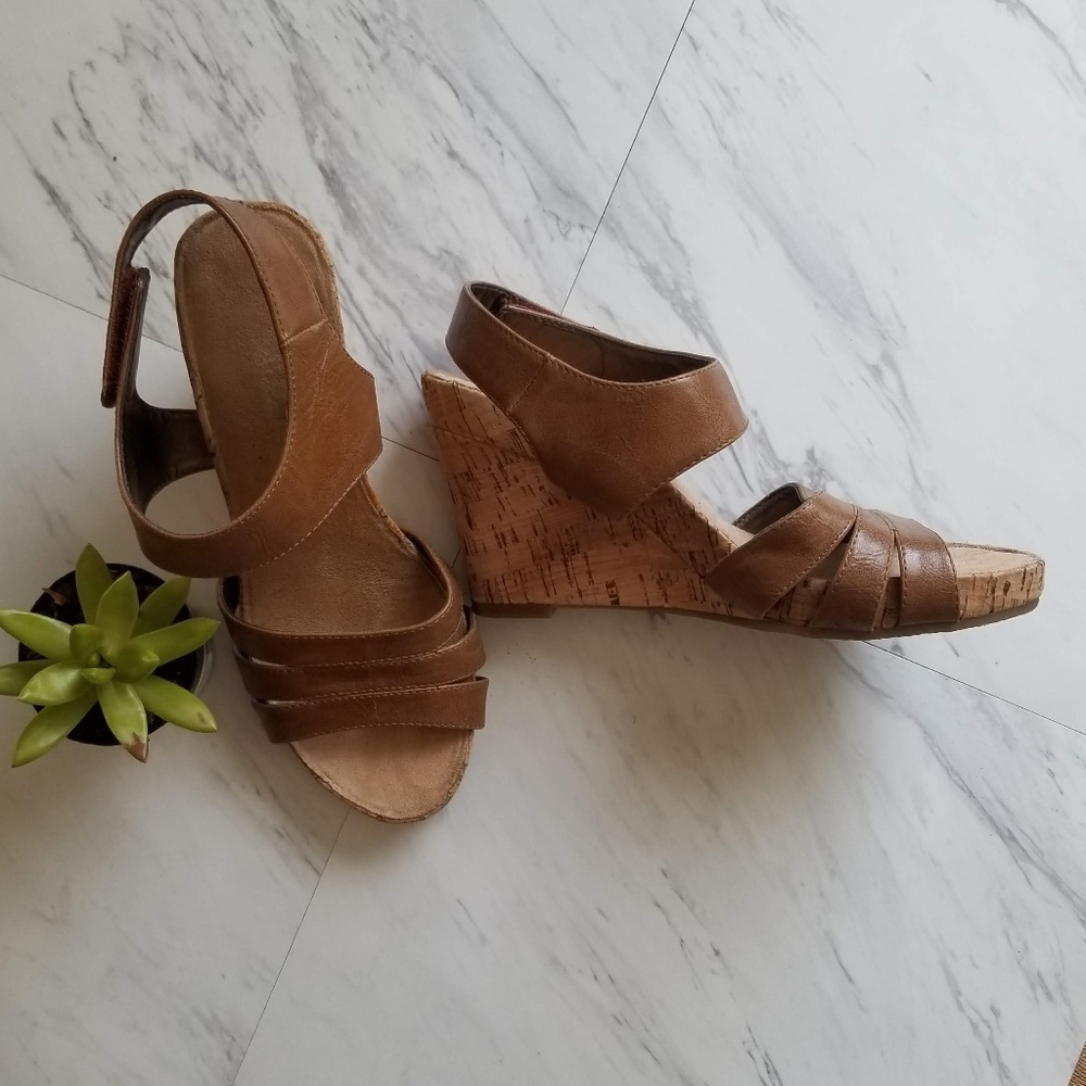 "Beach Plush" Cork Wedges